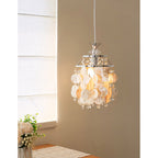 Capezy Tiered Shell and Crystal Pendant Light