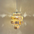 Capezy Tiered Shell and Crystal Pendant Light