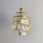 Capezy Tiered Shell and Crystal Pendant Light