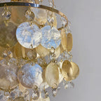 Capezy Tiered Shell and Crystal Pendant Light