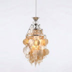 Capezy Tiered Shell and Crystal Pendant Light