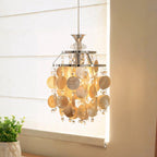 Capezy Tiered Shell and Crystal Pendant Light