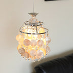Capezy Tiered Shell and Crystal Pendant Light