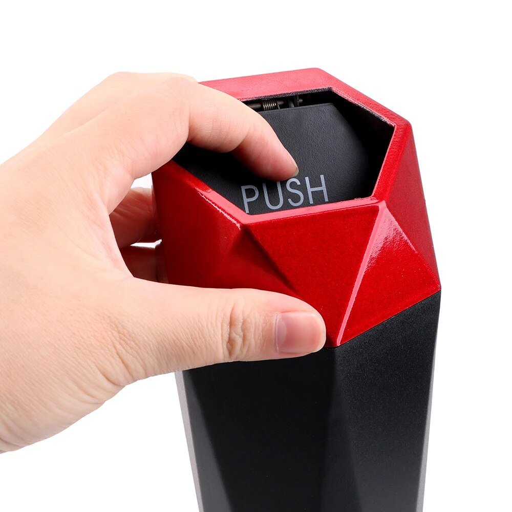Car Trash Can, Cup Holder Compatible, ABS Plastic, Push Lid
