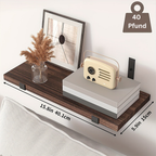 CarbonLinie: Wooden Wall Shelves – Decorative, Sturdy & Floating in Farmhouse Style for Bedrooms & Living Rooms