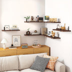 CarbonLinie: Wooden Wall Shelves – Decorative, Sturdy & Floating in Farmhouse Style for Bedrooms & Living Rooms