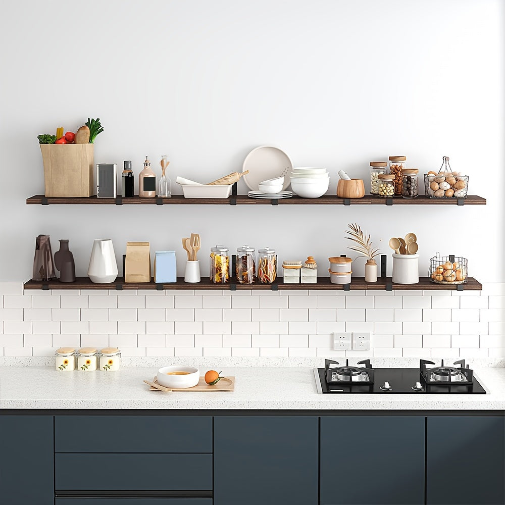 CarbonLinie: Wooden Wall Shelves – Decorative, Sturdy & Floating in Farmhouse Style for Bedrooms & Living Rooms