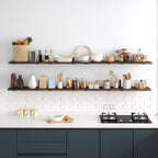 CarbonLinie: Wooden Wall Shelves – Decorative, Sturdy & Floating in Farmhouse Style for Bedrooms & Living Rooms