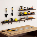 CarbonLinie: Wooden Wall Shelves – Decorative, Sturdy & Floating in Farmhouse Style for Bedrooms & Living Rooms