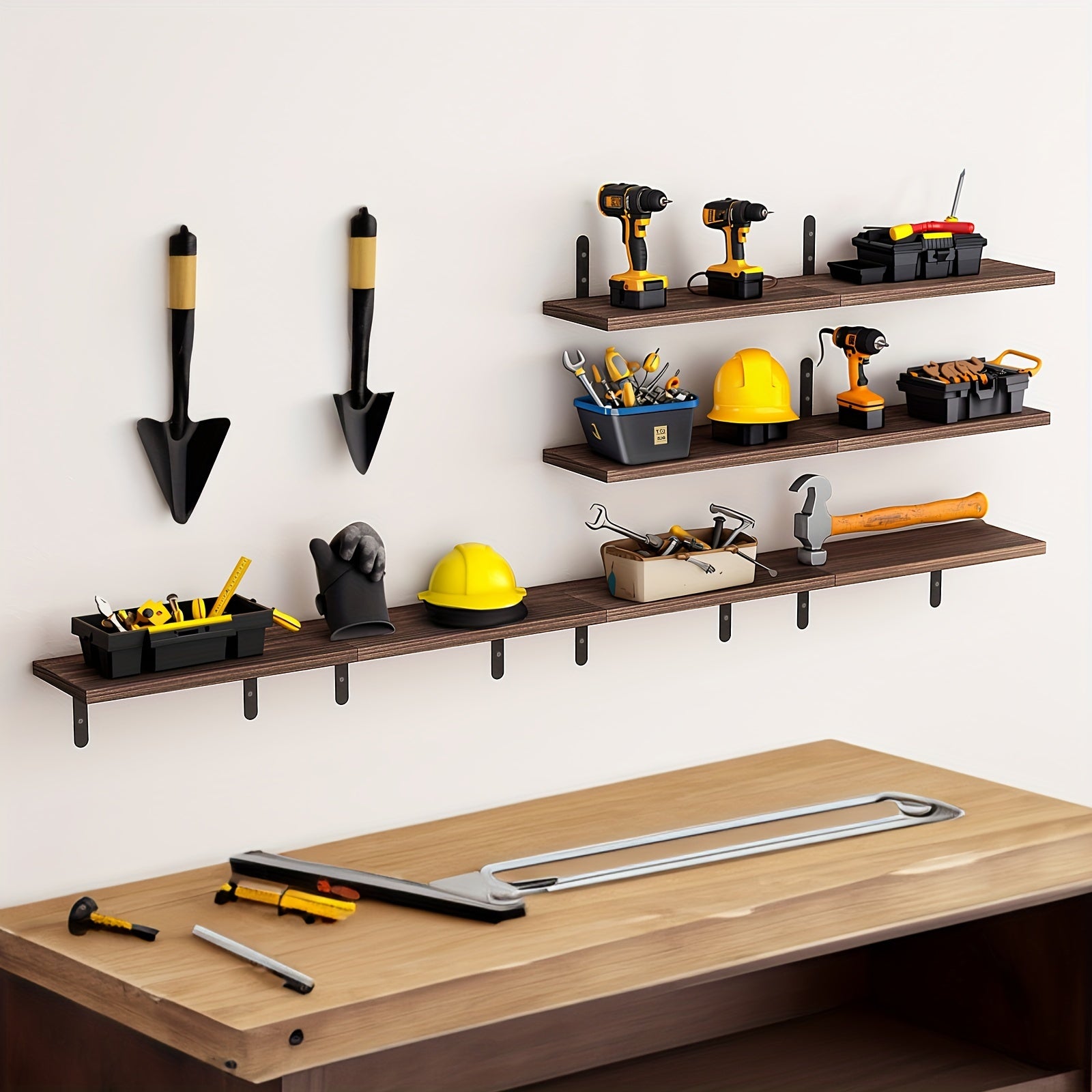 CarbonLinie: Wooden Wall Shelves – Decorative, Sturdy & Floating in Farmhouse Style for Bedrooms & Living Rooms