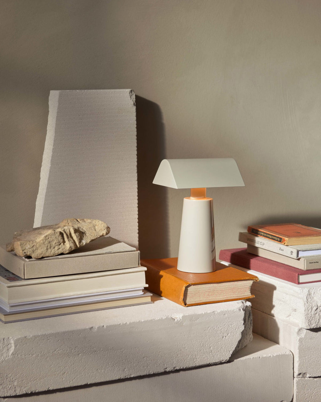 Caret Cordless Table Lamp with Pyramid Top