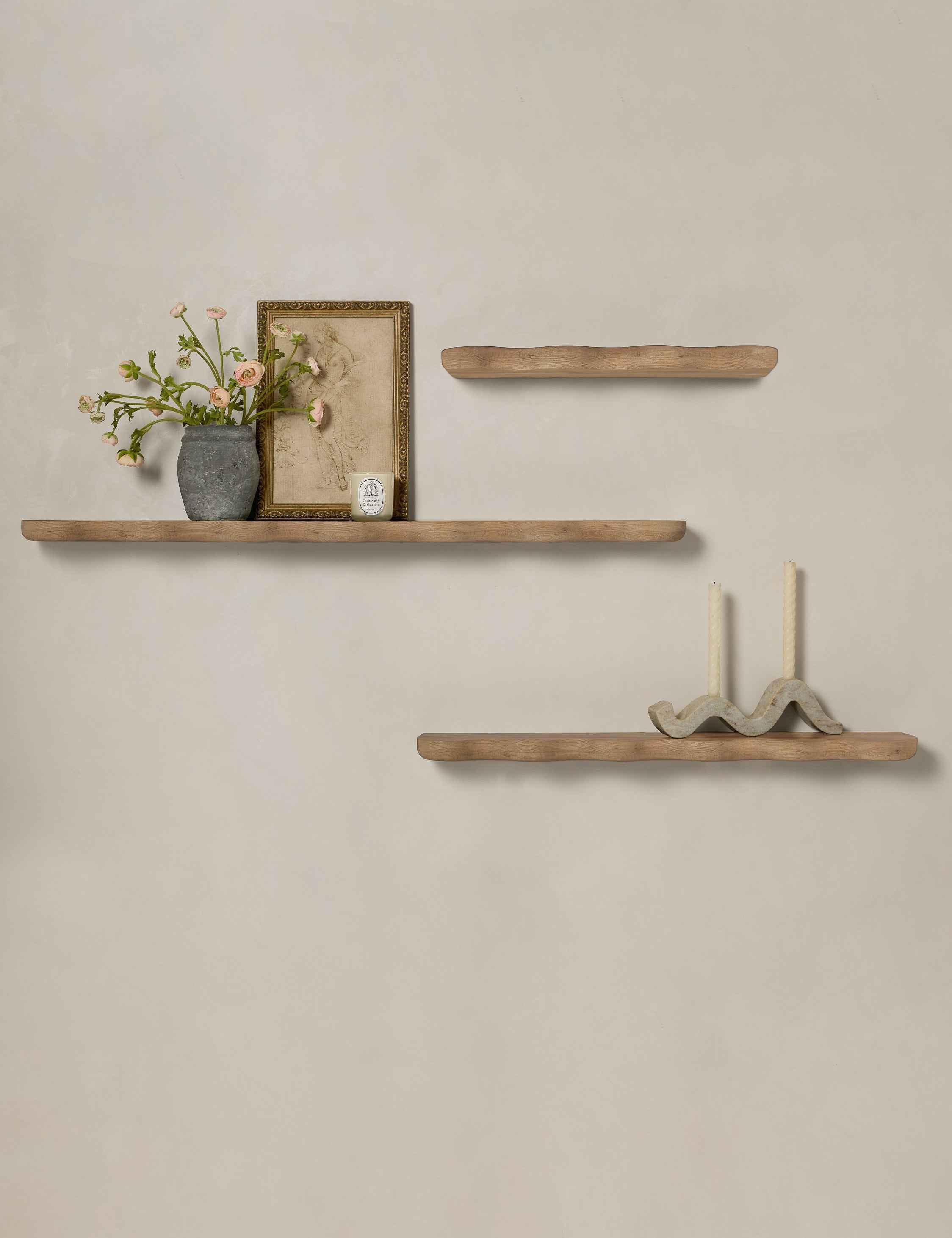 Caro Wall Shelf | Sculptural Solid Oak Design