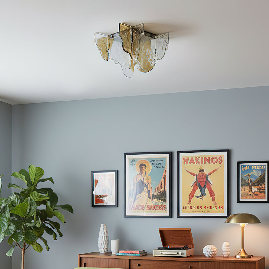 Carlo Nason Murano-Style Blown Glass Ceiling Light