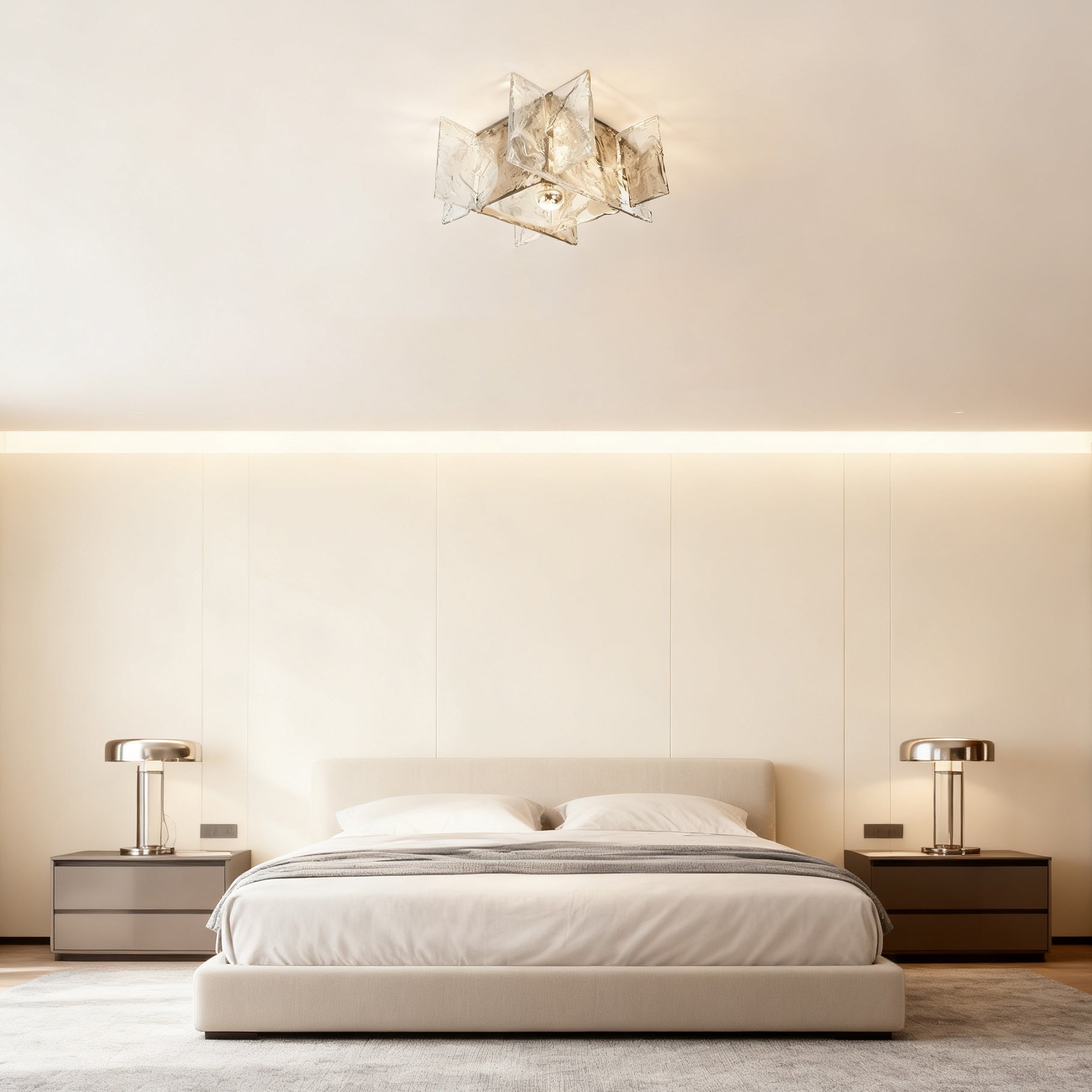 Carlo Nason Ice Glass Ceiling Light