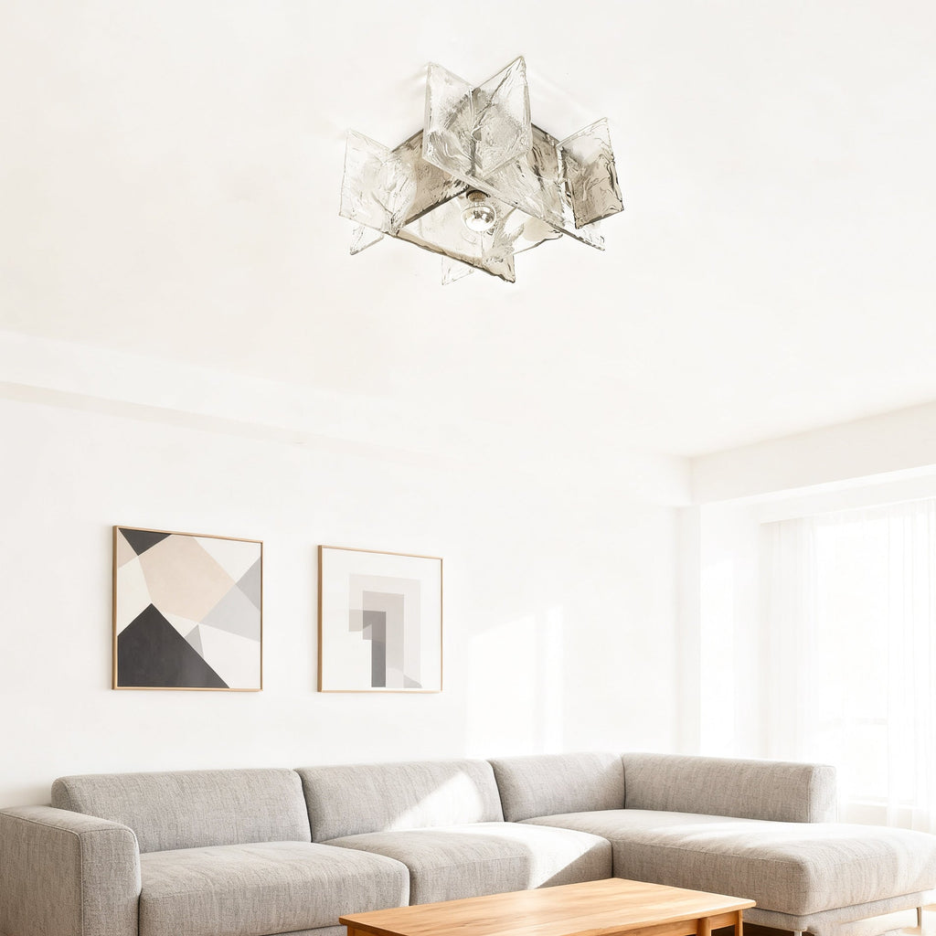 Carlo Nason Ice Glass Ceiling Light
