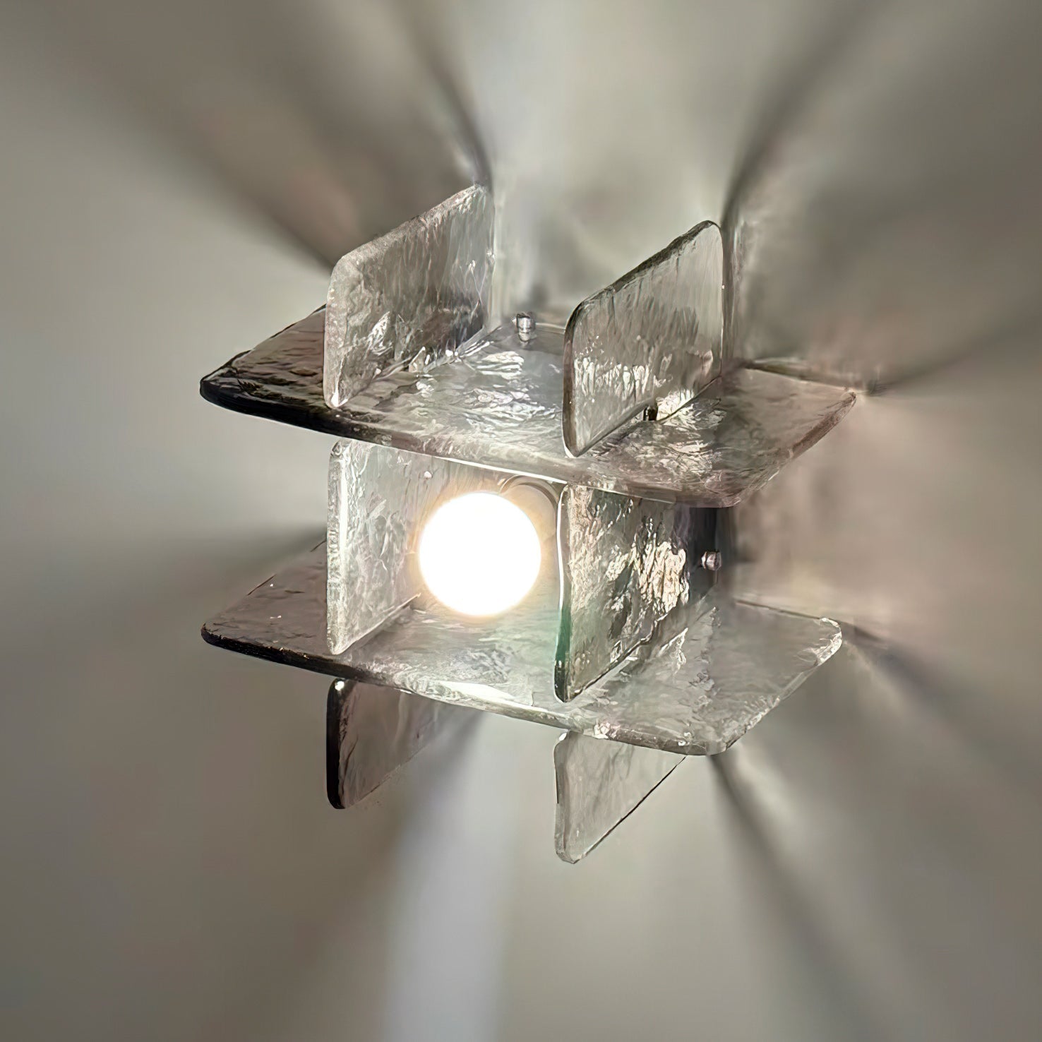 Carlo Nason Ice Glass Ceiling Light