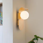 Nordic Wood Globe Wall Sconce LED 1-Light