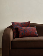 Carmine Luxe Pillow | Dark Floral Print, Rich Velvet