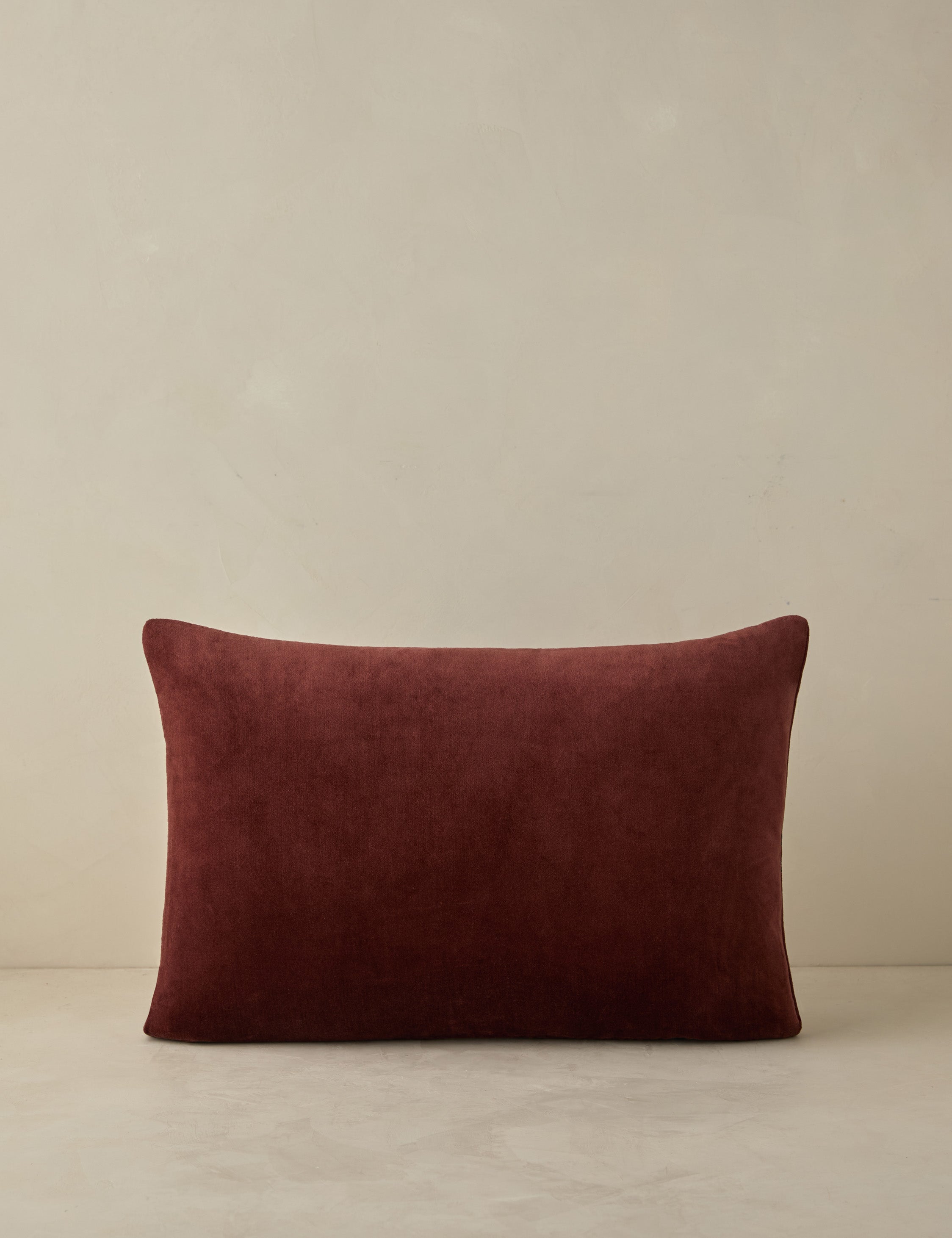 Carmine Luxe Pillow | Dark Floral Print, Rich Velvet