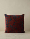 Carmine Luxe Pillow | Dark Floral Print, Rich Velvet