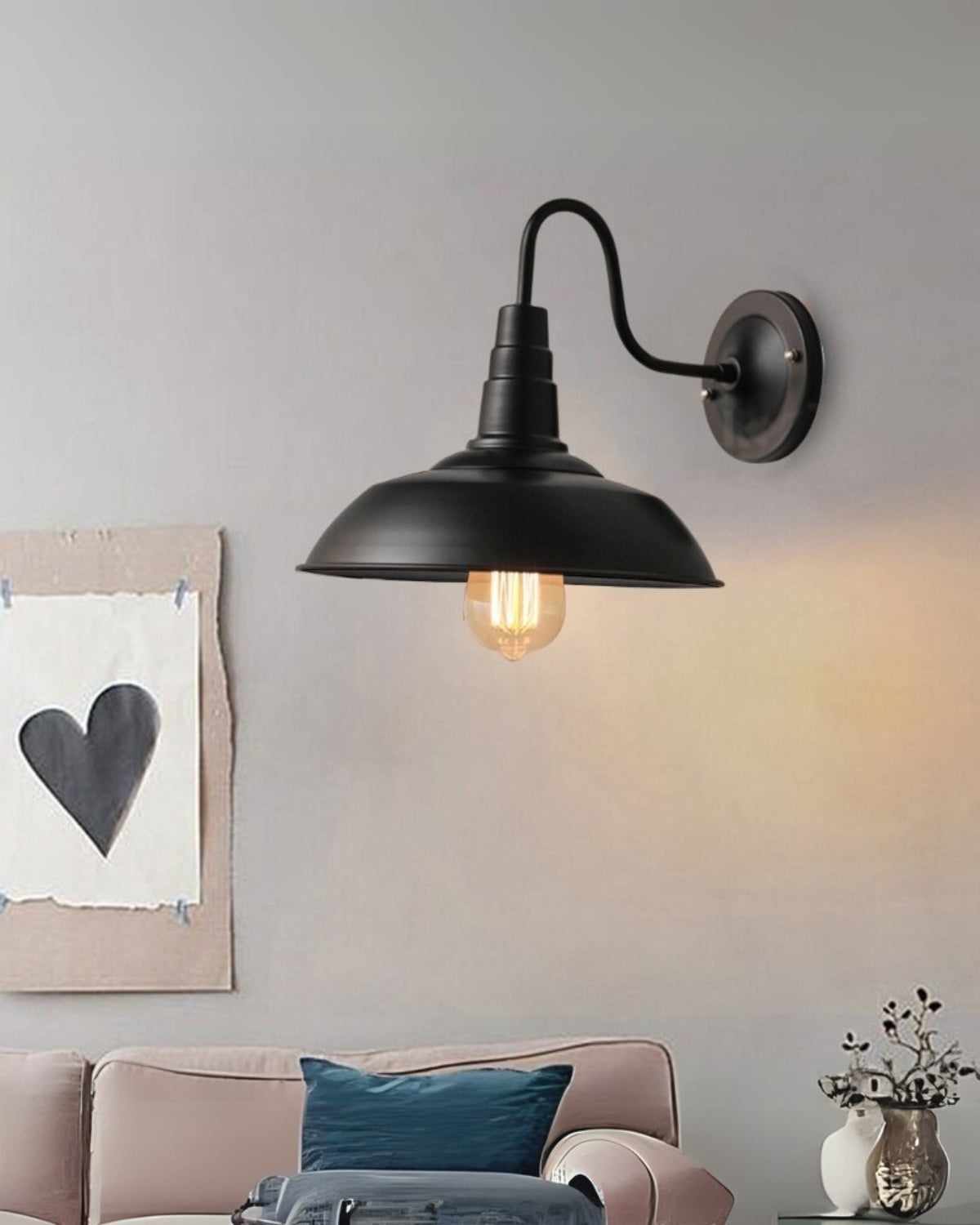CarréNoir: Modern Outdoor Wall Light Made of Aluminum with Square Frame & Warm White LED Light – for Facade & Garden