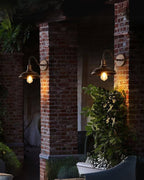 CarréNoir: Modern Outdoor Wall Light Made of Aluminum with Square Frame & Warm White LED Light – for Facade & Garden