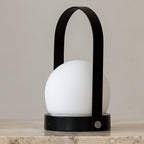 Carrie Cordless Portable Table Lamp with Glass Globe