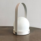 Carrie Cordless Portable Table Lamp with Glass Globe