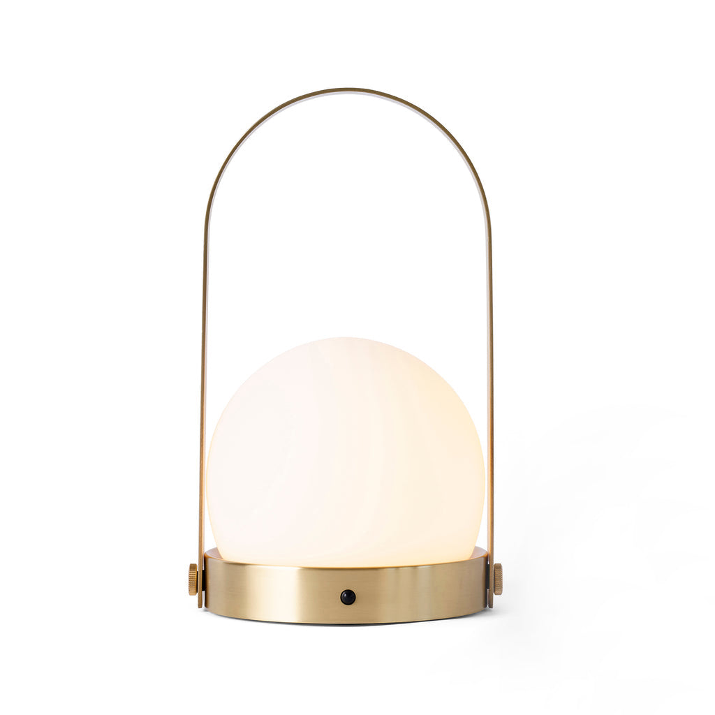 Carrie Cordless Portable Table Lamp with Glass Globe