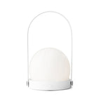 Carrie Cordless Portable Table Lamp with Glass Globe