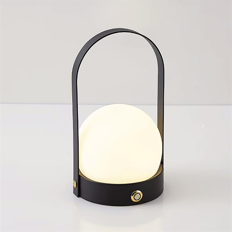 Carrie Cordless Portable Table Lamp with Glass Globe