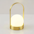 Carrie Cordless Portable Table Lamp with Glass Globe