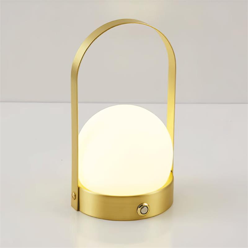 Carrie Cordless Portable Table Lamp with Glass Globe