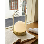 Carrie Cordless Portable Table Lamp with Glass Globe
