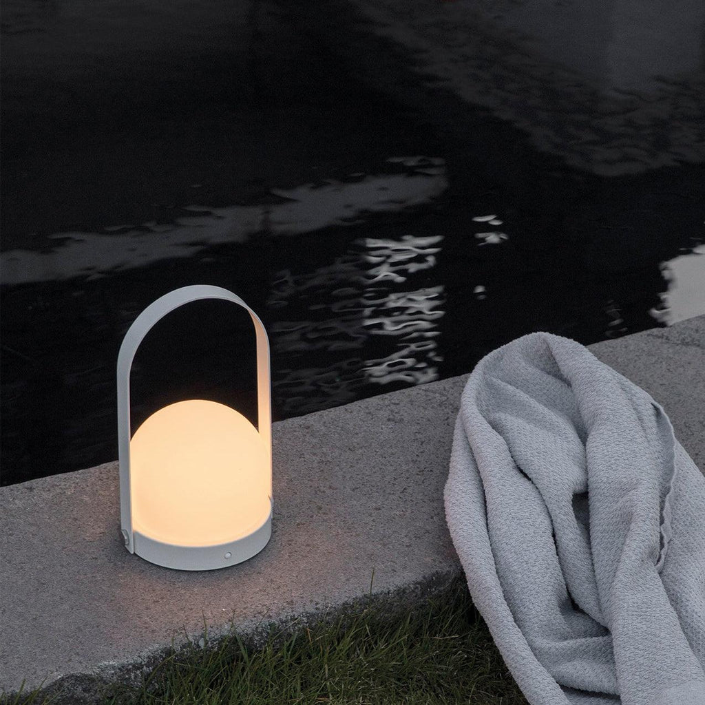 Carrie Cordless Portable Table Lamp with Glass Globe