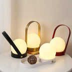 Carrie Cordless Portable Table Lamp with Glass Globe