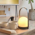 Carrie Cordless Portable Table Lamp with Glass Globe