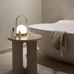 Carrie Cordless Portable Table Lamp with Glass Globe