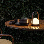 Carrie Cordless Portable Table Lamp with Glass Globe
