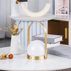 Carrie Cordless Portable Table Lamp with Glass Globe