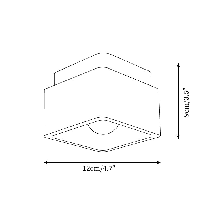 Karo Plafond- of Wandlamp | Travertin & Houten Basis, Compact Design