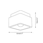 Karo Plafond- of Wandlamp | Travertin & Houten Basis, Compact Design