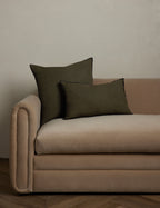 Carys Linen Pillow | Contrast Piping, Two-Tone Design