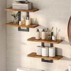 CasaBraun: Decorative Wall Shelves – Robust, Space-Saving & Hanging in Rustic Wood Design for Living Room & Bathroom