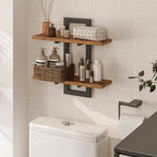 CasaBraun: Decorative Wall Shelves – Robust, Space-Saving & Hanging in Rustic Wood Design for Living Room & Bathroom