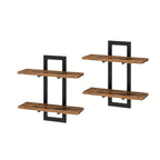 CasaBraun: Decorative Wall Shelves – Robust, Space-Saving & Hanging in Rustic Wood Design for Living Room & Bathroom