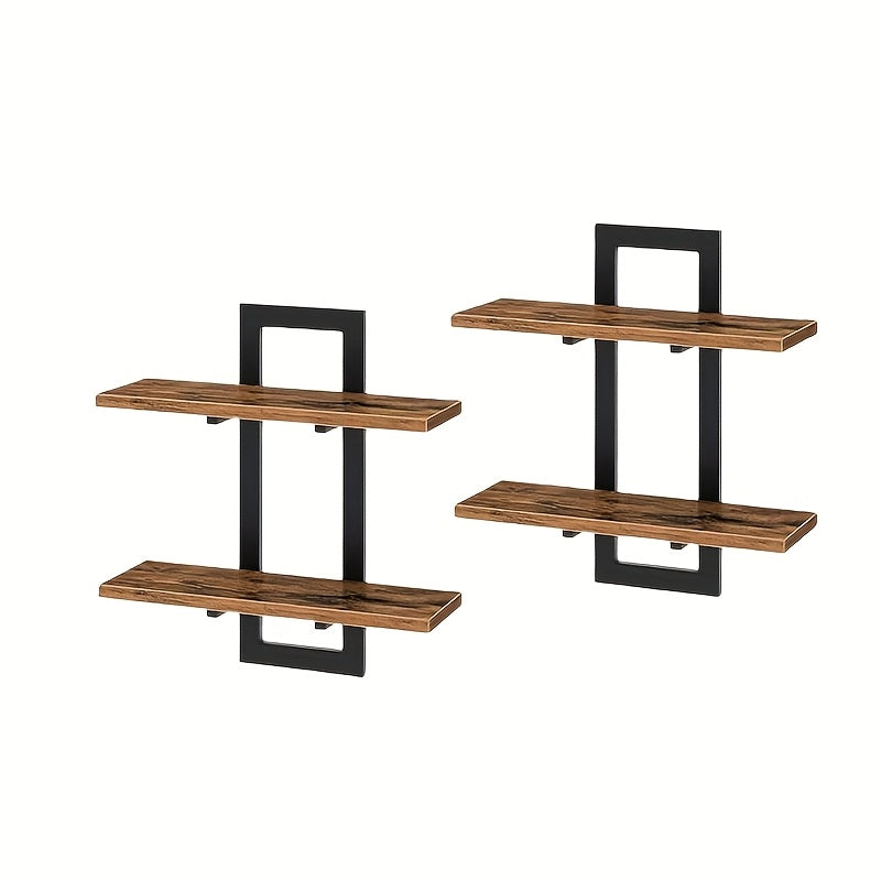 CasaBraun: Decorative Wall Shelves – Robust, Space-Saving & Hanging in Rustic Wood Design for Living Room & Bathroom