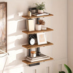 CasaBraun: Decorative Wall Shelves – Robust, Space-Saving & Hanging in Rustic Wood Design for Living Room & Bathroom
