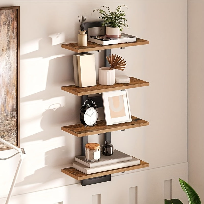 CasaBraun: Decorative Wall Shelves – Robust, Space-Saving & Hanging in Rustic Wood Design for Living Room & Bathroom