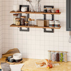 CasaBraun: Decorative Wall Shelves – Robust, Space-Saving & Hanging in Rustic Wood Design for Living Room & Bathroom